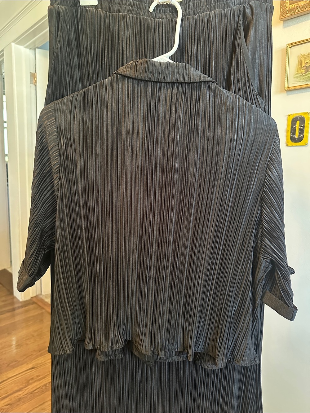 Dressed in LALA Black Pleated Skirt Set - Picture 3 of 5